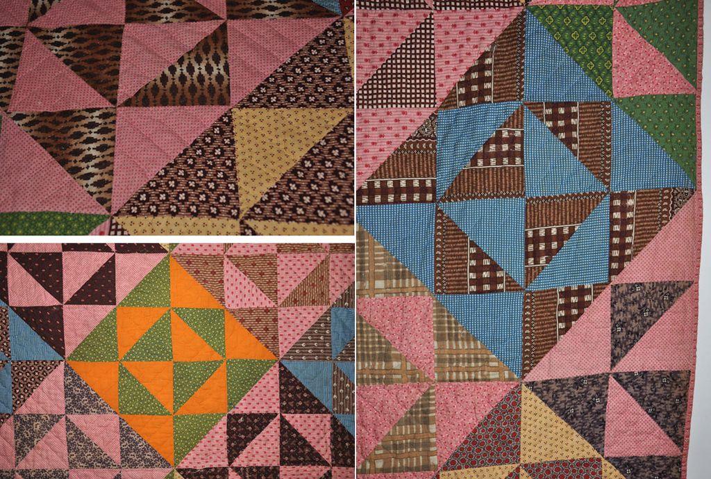 Antique c1860 Mosaic Patch Quilt * Rare Pattern Antique c1860 Mosaic Patch Quilt * Rare Pattern