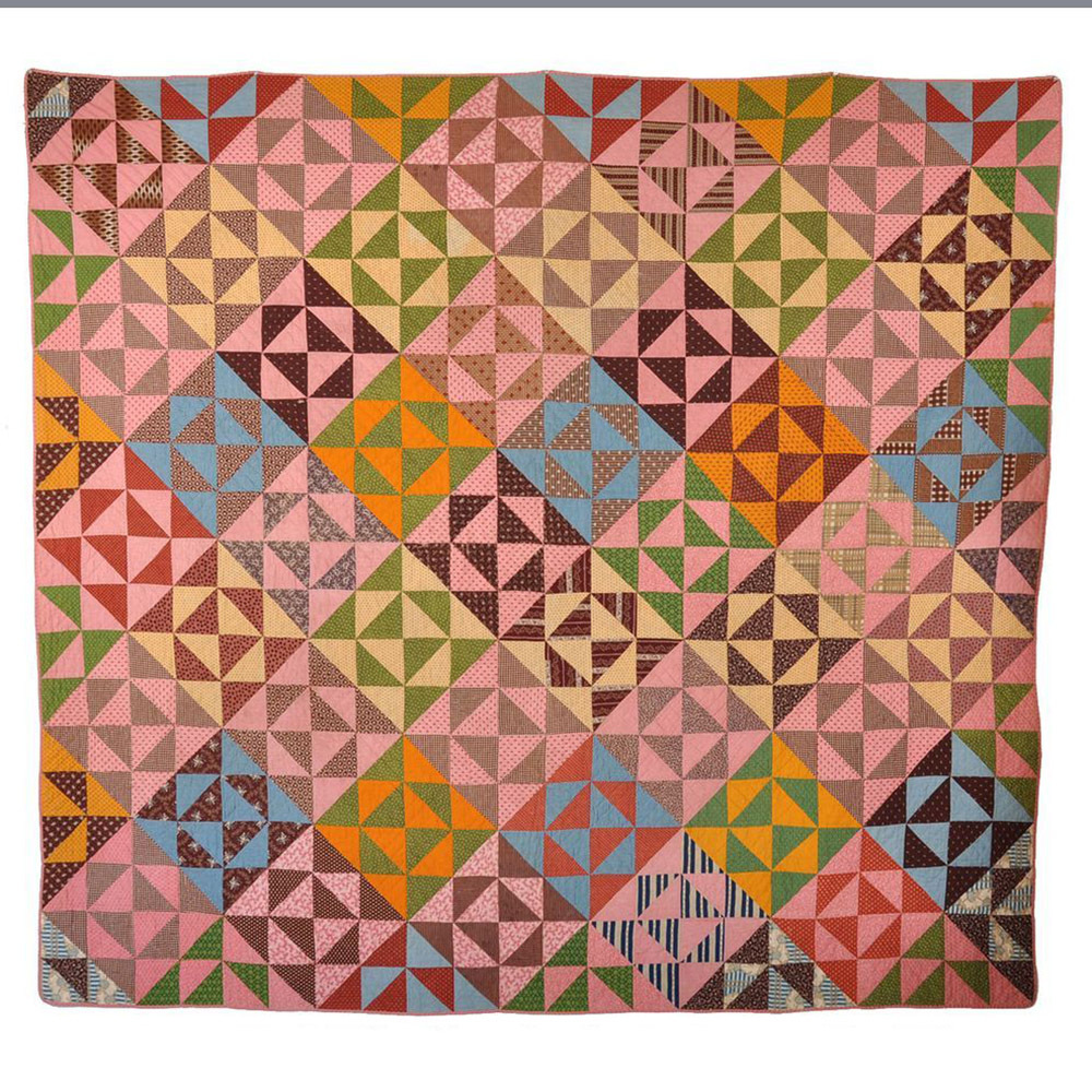 Antique c1860 Mosaic Patch Quilt * Rare Pattern Antique c1860 Mosaic Patch Quilt * Rare Pattern