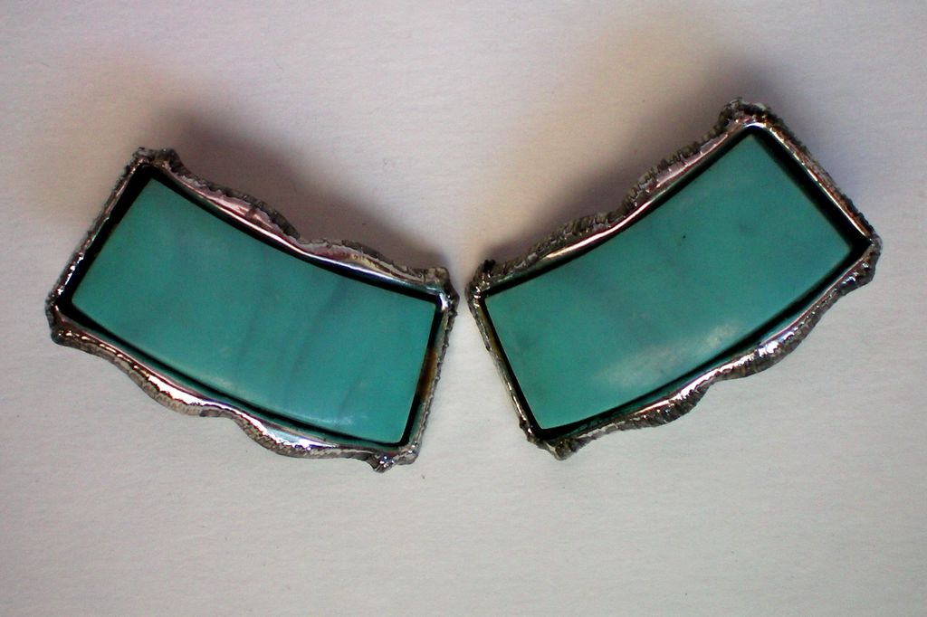 Faux Turquoise Clip Earrings Faux Turquoise Clip Earrings