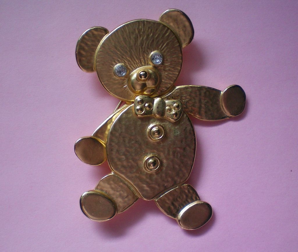 Movable Teddy Bear Pin Movable Teddy Bear Pin
