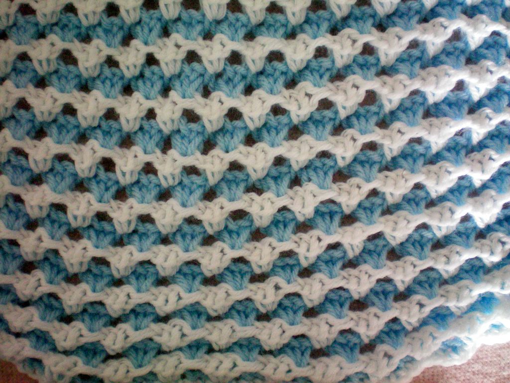 Crocheted Baby Blanket, Hand Crochet Baby Blanket