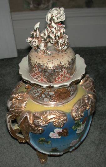 Large Satsuma Covered Jar Large Satsuma Covered Jar