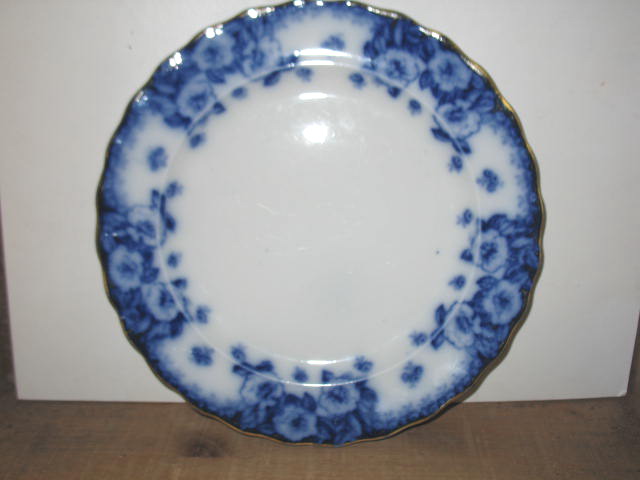 Furnival's English Rose Flow Blue Dinner Plate Furnival's English Rose Flow Blue Dinner Plate