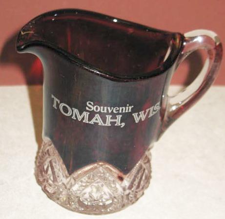 Ruby Flash Tomah Wis. Souvinir Cream Pitcher Ruby Flash Tomah Wis. Souvinir Cream Pitcher