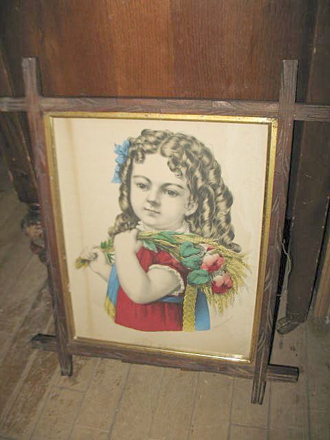 Currier and Ives Hand Colored Litho Framed 'Little Daisy' Currier and Ives Hand Colored Litho Framed 'Little Daisy'