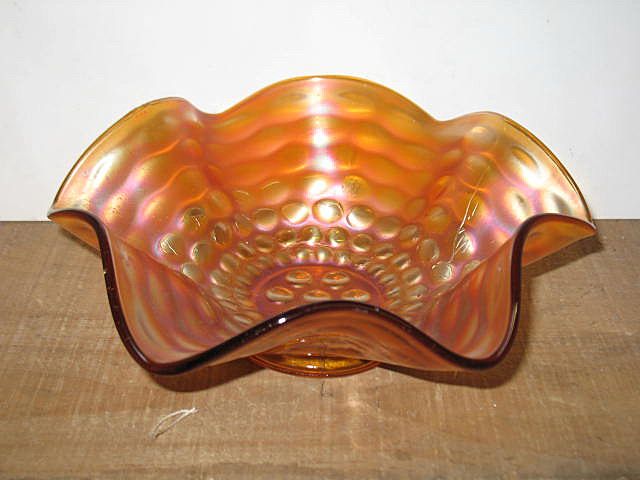 Westmoreland's Coin Dot Marigold Carnival Bowl Westmoreland's Coin Dot Marigold Carnival Bowl