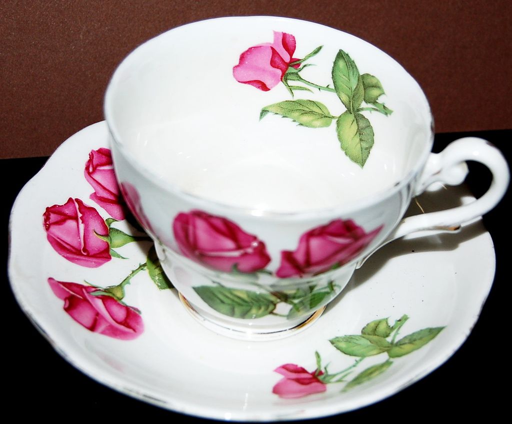 English Royal Standard Three Roses Cup and Saucer English Royal Standard Three Roses Cup and Saucer