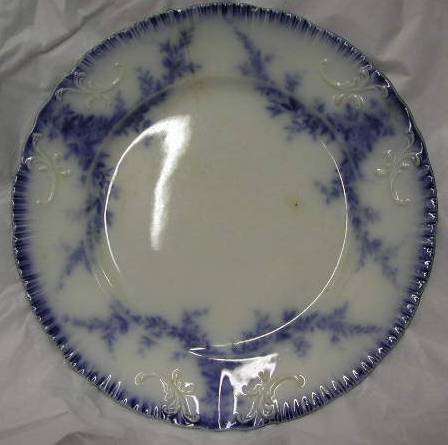 'Dresden' Flow Blue Plate 'Dresden' Flow Blue Plate