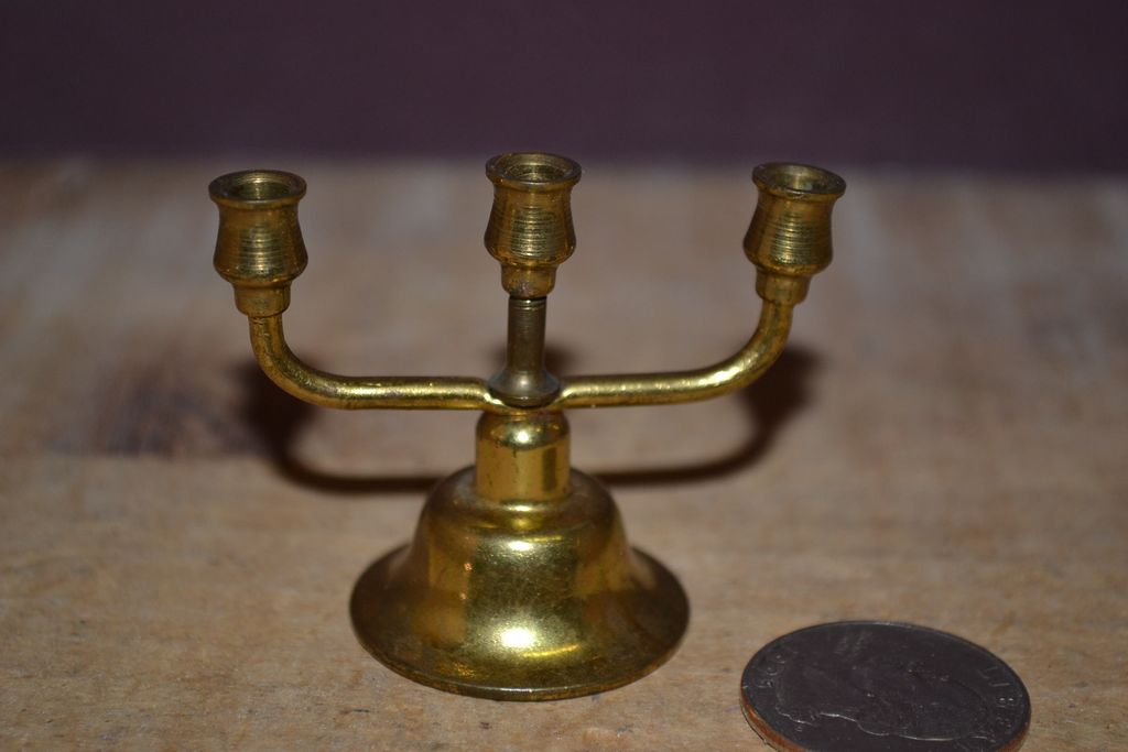 Brass Doll House Candelabrum Brass Doll House Candelabrum