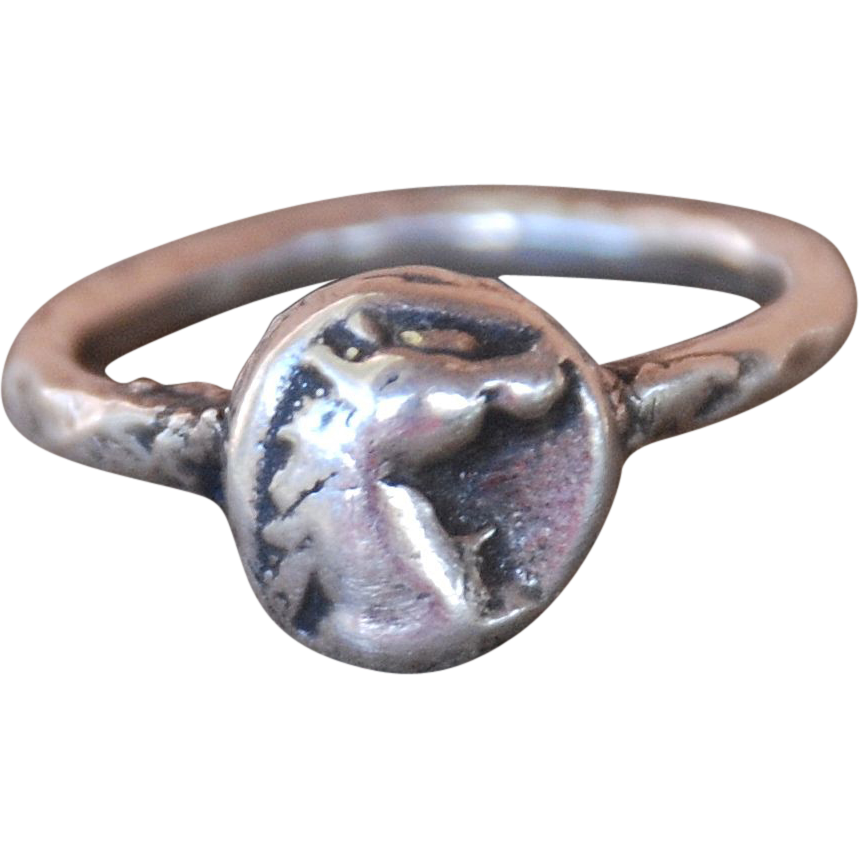 Fine Silver Little Horse Menagerie Stacking Ring Fine Silver Little Horse Menagerie Stacking Ring