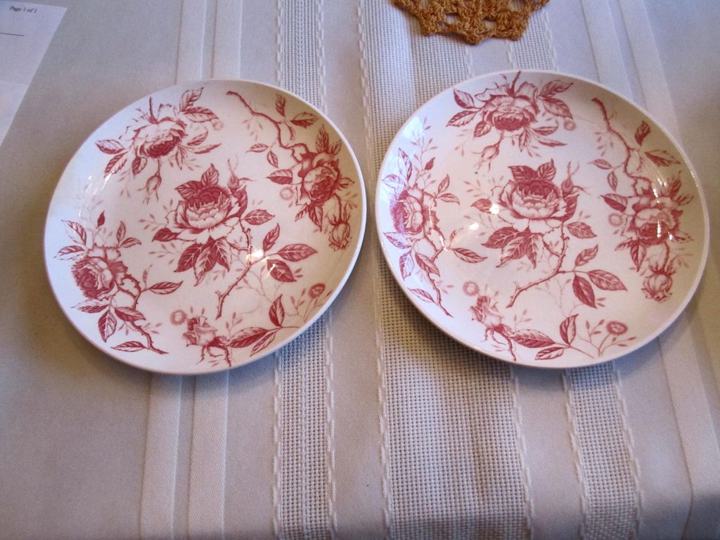 PLATES, Pink Transfer, #2, Charming PLATES, Pink Transfer, #2, Charming