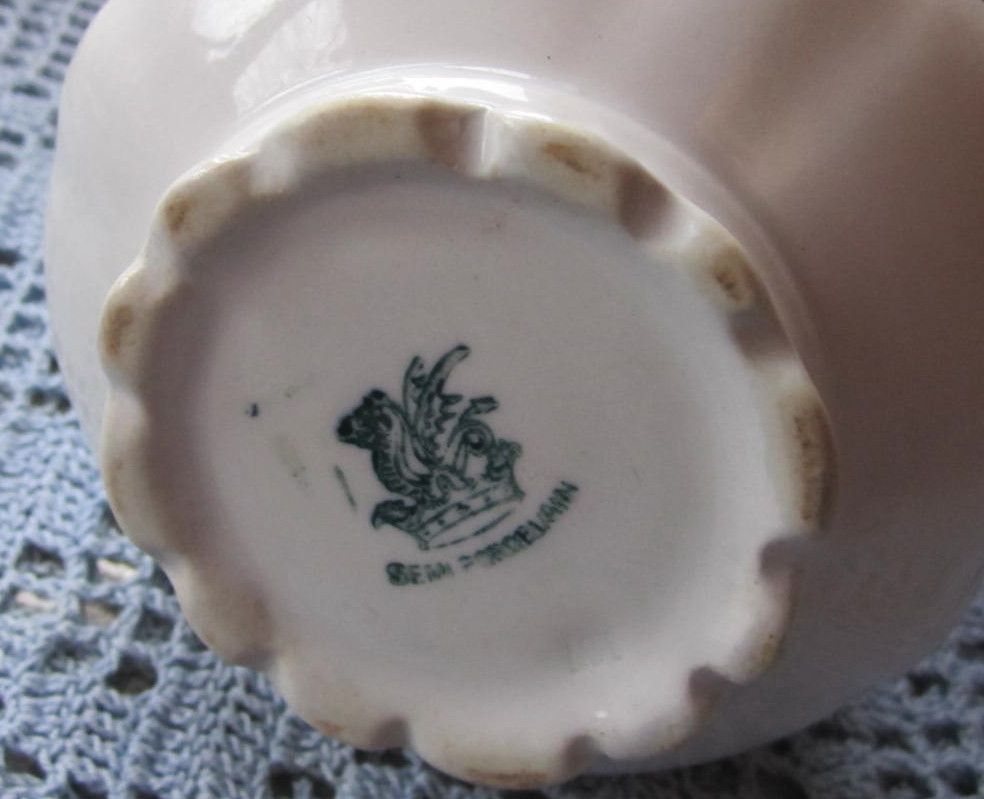 PITCHER, Ceramic, White/Brown Transfer; Marked PITCHER, Ceramic, White/Brown Transfer; Marked