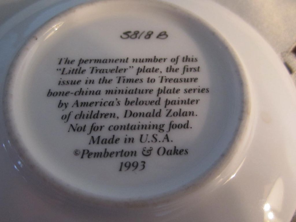 PLATE, Miniature Plate, Zolan, Adorable Little Girls PLATE, Miniature Plate, Zolan, Adorable Little Girls