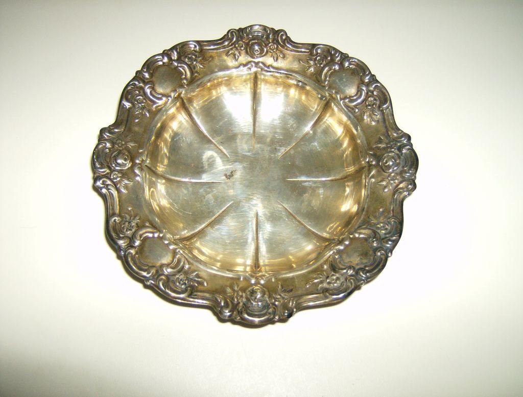 Towle Silverplate Bon Bon Bowl ~ Old Master Embossed Towle Silverplate Bon Bon Bowl ~ Old Master Embossed