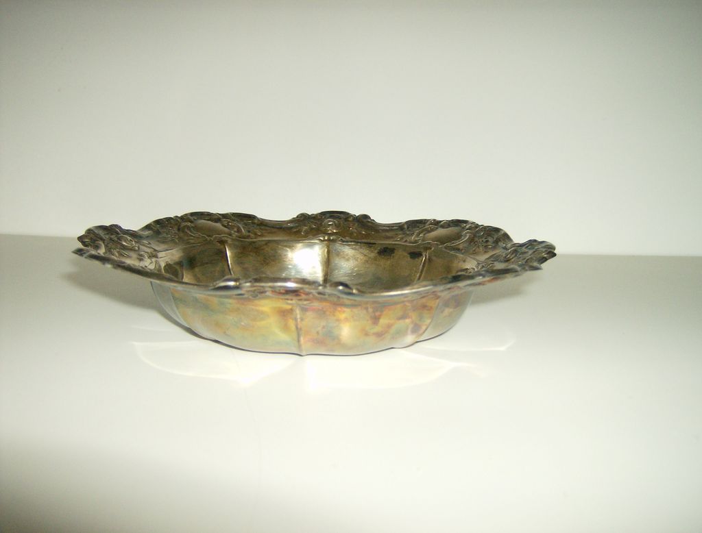 Towle Silverplate Bon Bon Bowl ~ Old Master Embossed Towle Silverplate Bon Bon Bowl ~ Old Master Embossed