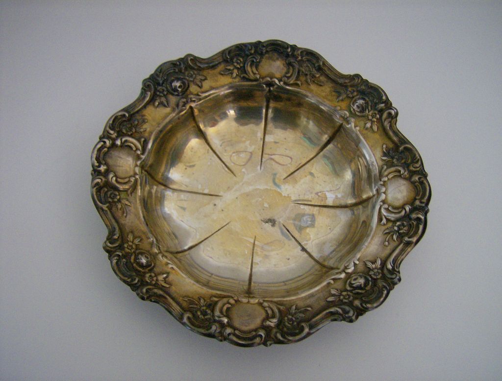 Towle Silverplate Bon Bon Bowl ~ Old Master Embossed Towle Silverplate Bon Bon Bowl ~ Old Master Embossed
