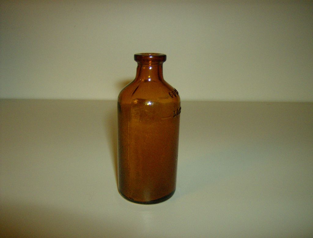 Brown Glass Medicine Bottle Franklin Products from marysmenagerie on