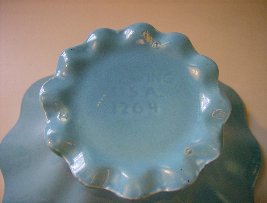 Red Wing Pottery Blue Luster Bowl 1946 Red Wing Pottery Blue Luster Bowl 1946