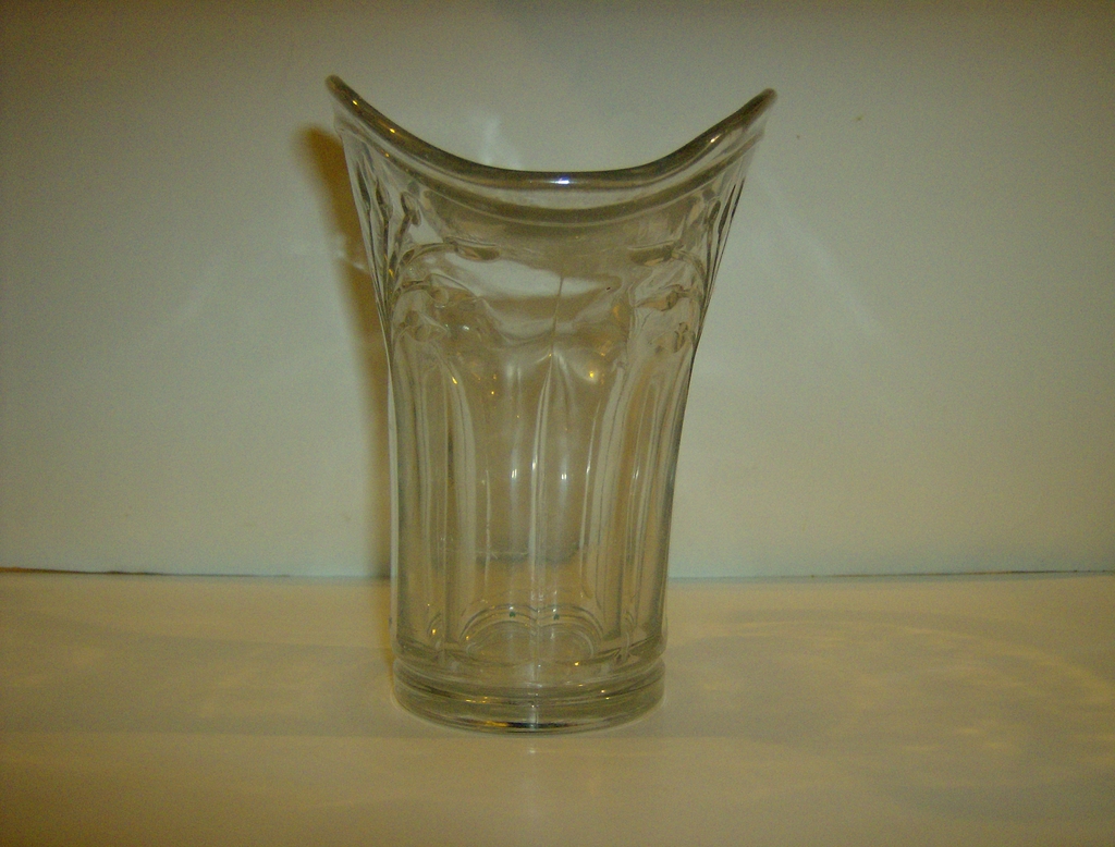 Pressed Glass Fan Shaped Vase Pressed Glass Fan Shaped Vase