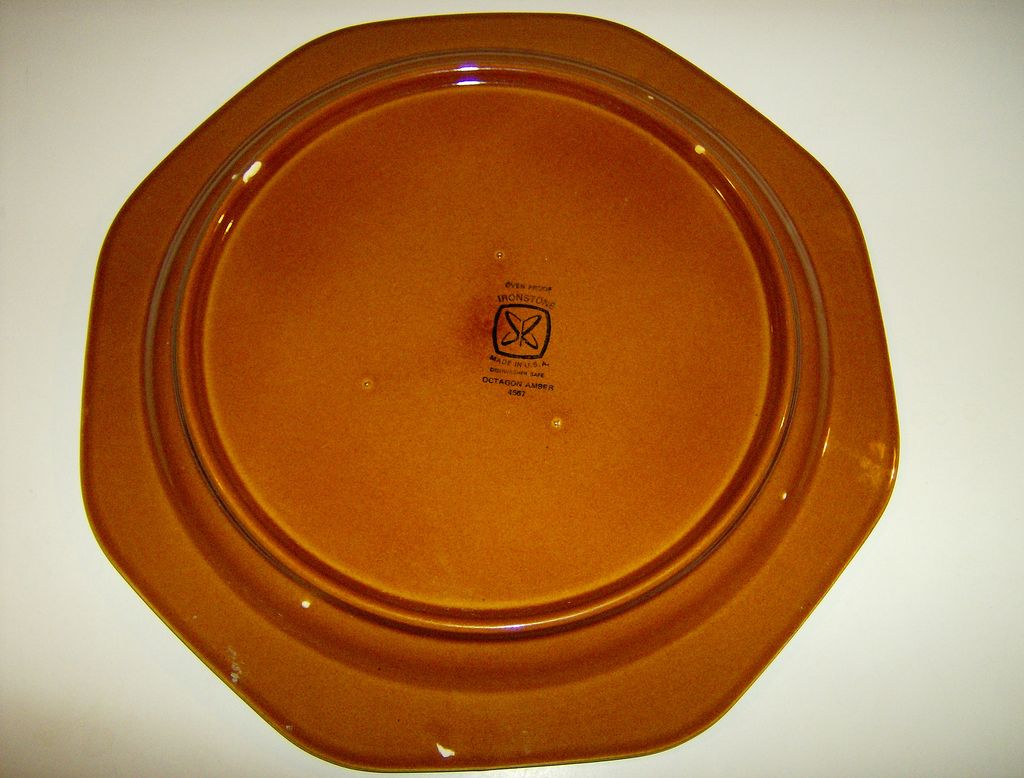 Sears Ironstone China OCTAGON AMBER #4567 Sears Ironstone China OCTAGON AMBER #4567