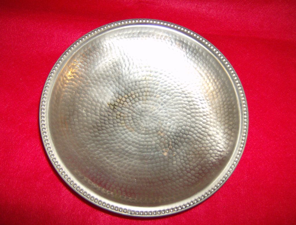 Hammered Brass Pedestal Fruit Bowl ~ Made in India Hammered Brass Pedestal Fruit Bowl ~ Made in India