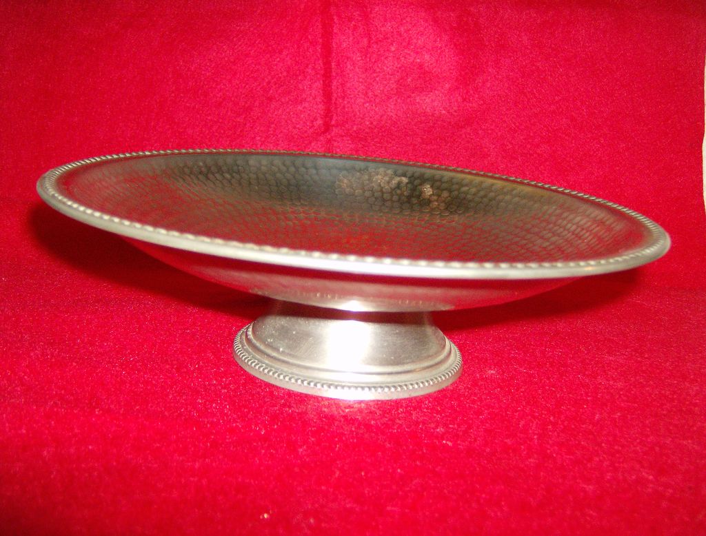 Hammered Brass Pedestal Fruit Bowl ~ Made in India Hammered Brass Pedestal Fruit Bowl ~ Made in India