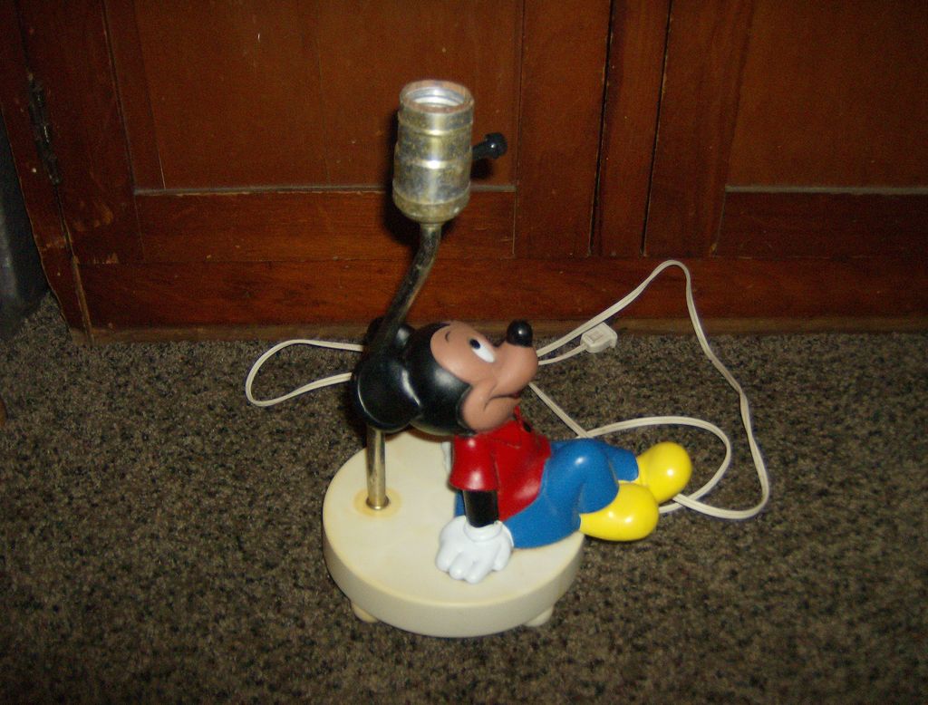 Mickey Mouse Table Lamp ~ Walt Disney ~ 1960's Mickey Mouse Table Lamp ~ Walt Disney ~ 1960's
