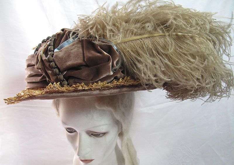 Exceptional Edwardian Titanic Era Decorated Straw & Raffia Hat Exceptional Edwardian Titanic Era Decorated Straw & Raffia Hat