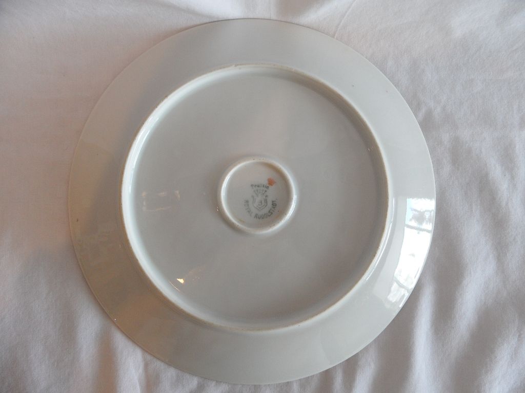 Prussia Royal Rudolstadt Hand Painted Country Scene Plate Prussia Royal Rudolstadt Hand Painted Country Scene Plate