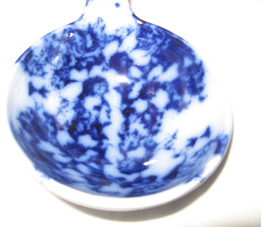 SALE: Flow Blue RARE 12" Soup Ladle, Covered In Flowers SALE: Flow Blue RARE 12" Soup Ladle, Covered In Flowers