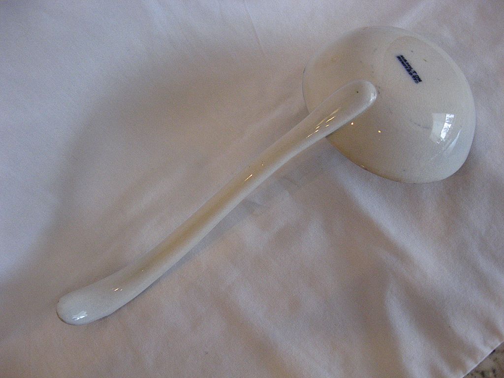 Flow Blue Soup Ladle "Hamilton" By Burgess & Leigh Flow Blue Soup Ladle "Hamilton" By Burgess & Leigh