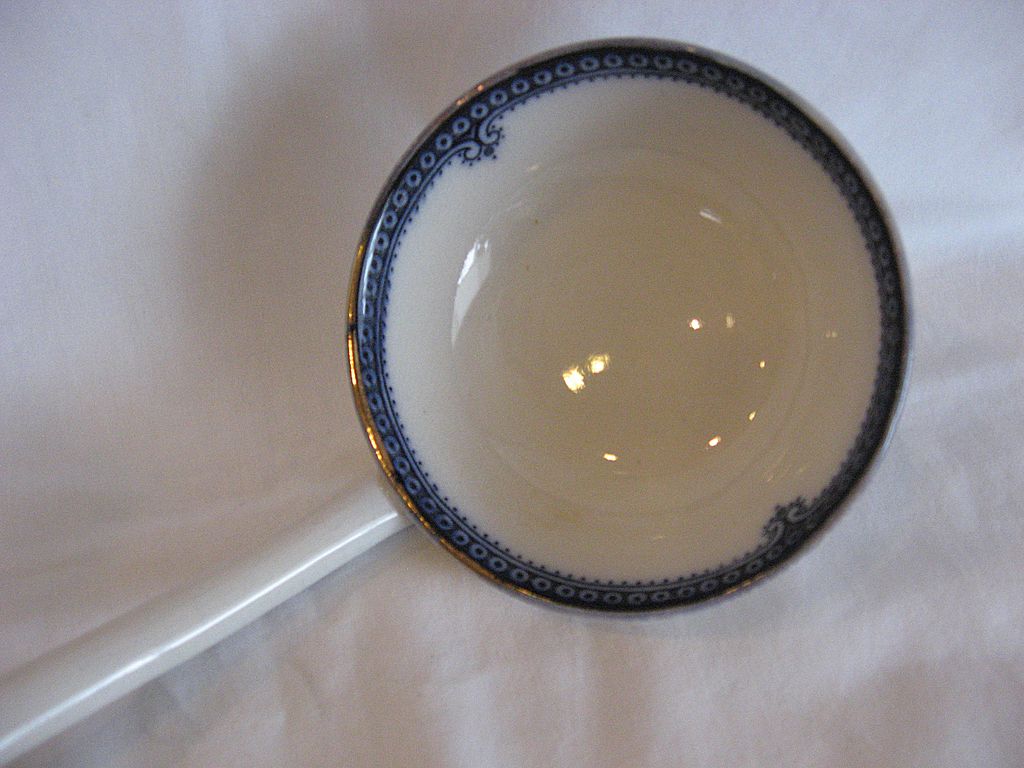 Flow Blue Soup Ladle "Hamilton" By Burgess & Leigh Flow Blue Soup Ladle "Hamilton" By Burgess & Leigh