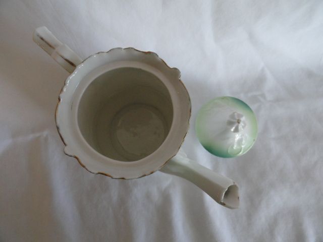 RS Prussia Demi Chocolate Pot, Embossed Poppies RS Prussia Demi Chocolate Pot, Embossed Poppies