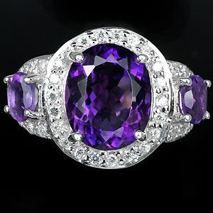SALE: Majestic Purple Amethyst Gemstone & White Sapphires SALE: Majestic Purple Amethyst Gemstone & White Sapphires