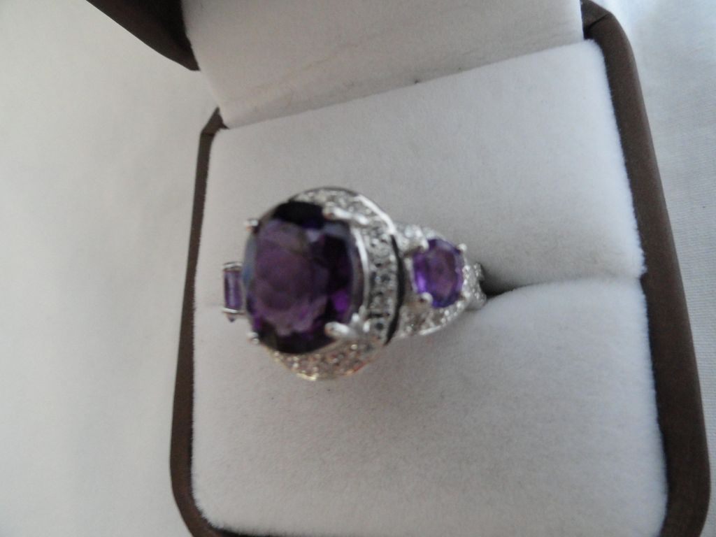 SALE: Majestic Purple Amethyst Gemstone & White Sapphires SALE: Majestic Purple Amethyst Gemstone & White Sapphires