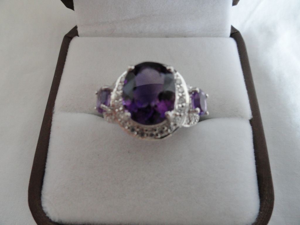 SALE: Majestic Purple Amethyst Gemstone & White Sapphires SALE: Majestic Purple Amethyst Gemstone & White Sapphires