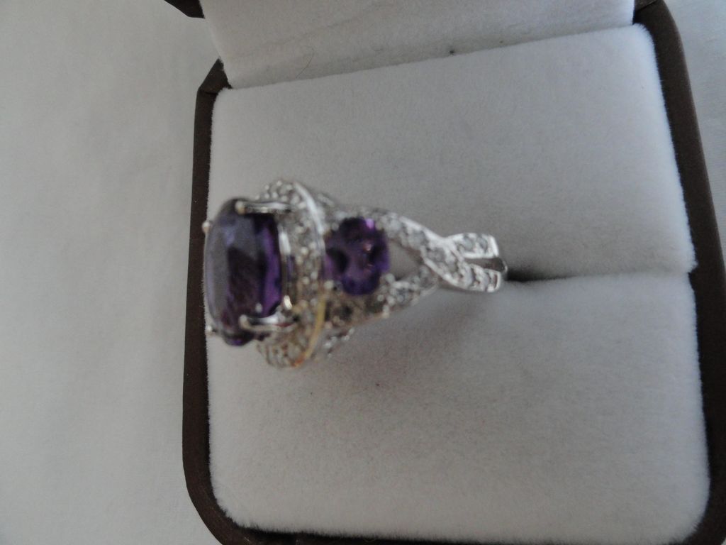 SALE: Majestic Purple Amethyst Gemstone & White Sapphires SALE: Majestic Purple Amethyst Gemstone & White Sapphires
