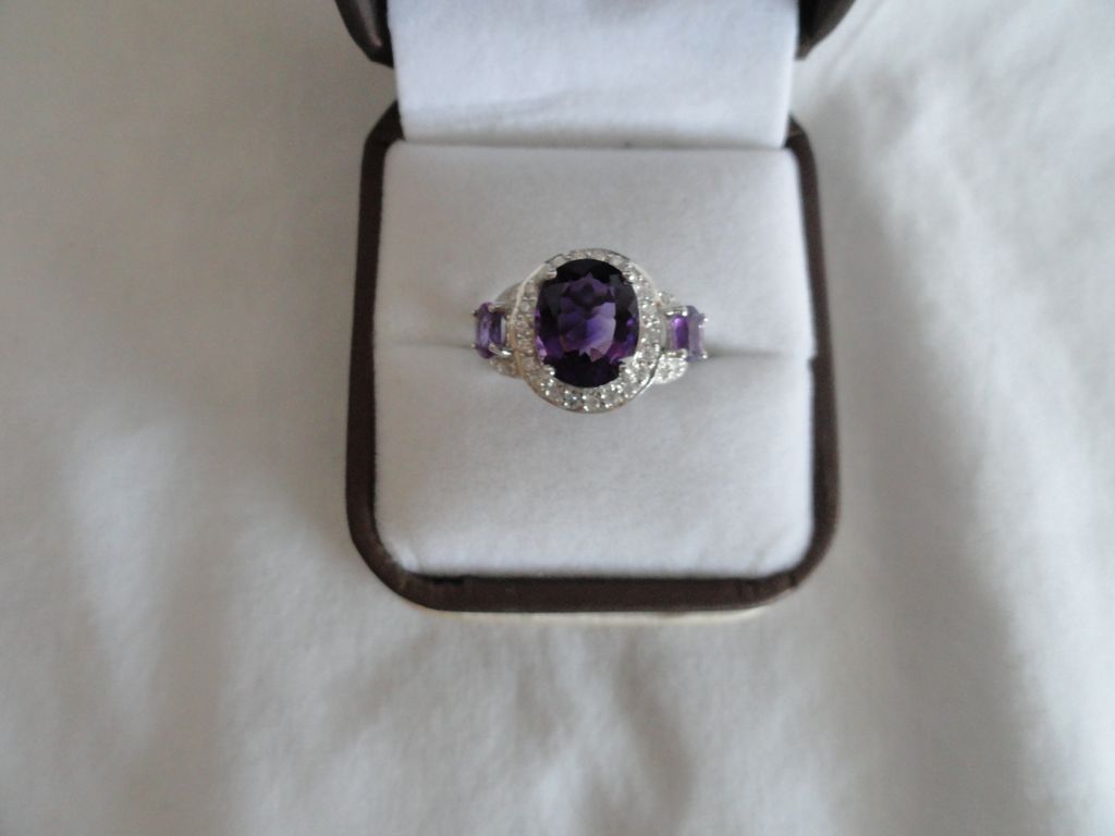 SALE: Majestic Purple Amethyst Gemstone & White Sapphires SALE: Majestic Purple Amethyst Gemstone & White Sapphires