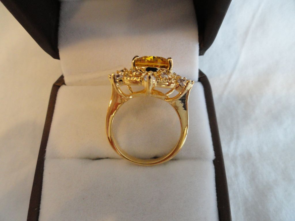 SALE: Fire Citrine Ring 5+ Carots In 18K Over 925 Silver SALE: Fire Citrine Ring 5+ Carots In 18K Over 925 Silver