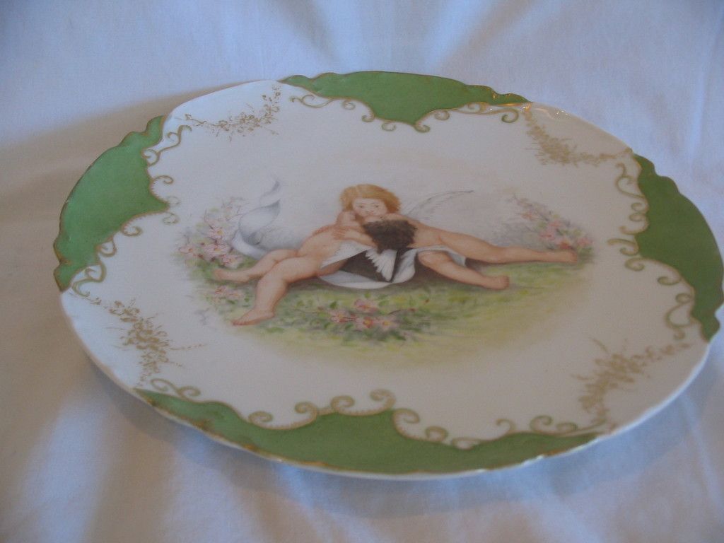 SALE: Adorable Cupid's Kissing Plate "Haviland & C0." , 9", Limoges MINT SALE: Adorable Cupid's Kissing Plate "Haviland & C0." , 9", Limoges MINT