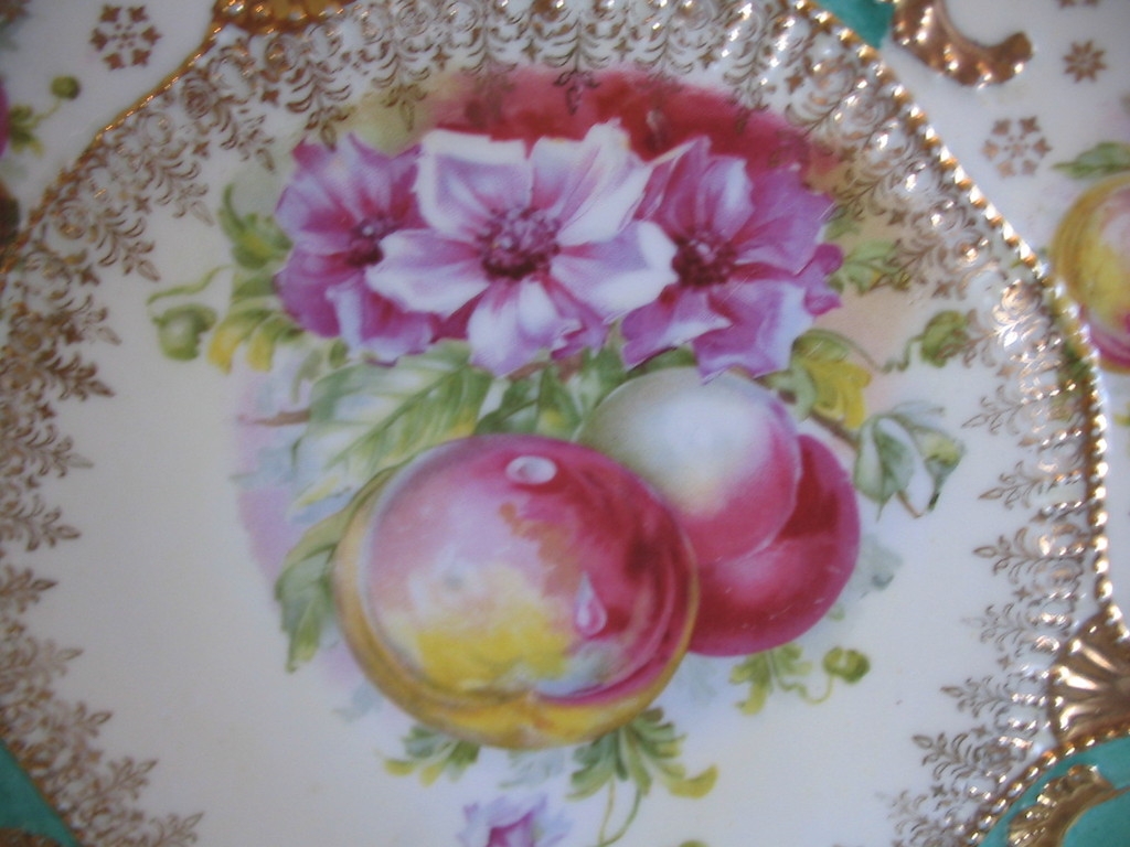 R S Prussia Related Stunning Charger, Lots of Gold, Florals & Fruit, R S Prussia Related Stunning Charger, Lots of Gold, Florals & Fruit,