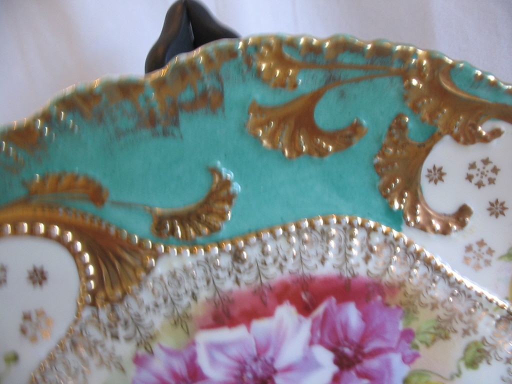 R S Prussia Related Stunning Charger, Lots of Gold, Florals & Fruit, R S Prussia Related Stunning Charger, Lots of Gold, Florals & Fruit,
