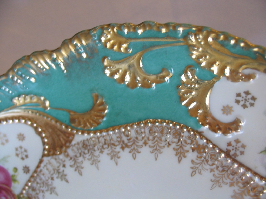 R S Prussia Related Stunning Charger, Lots of Gold, Florals & Fruit, R S Prussia Related Stunning Charger, Lots of Gold, Florals & Fruit,