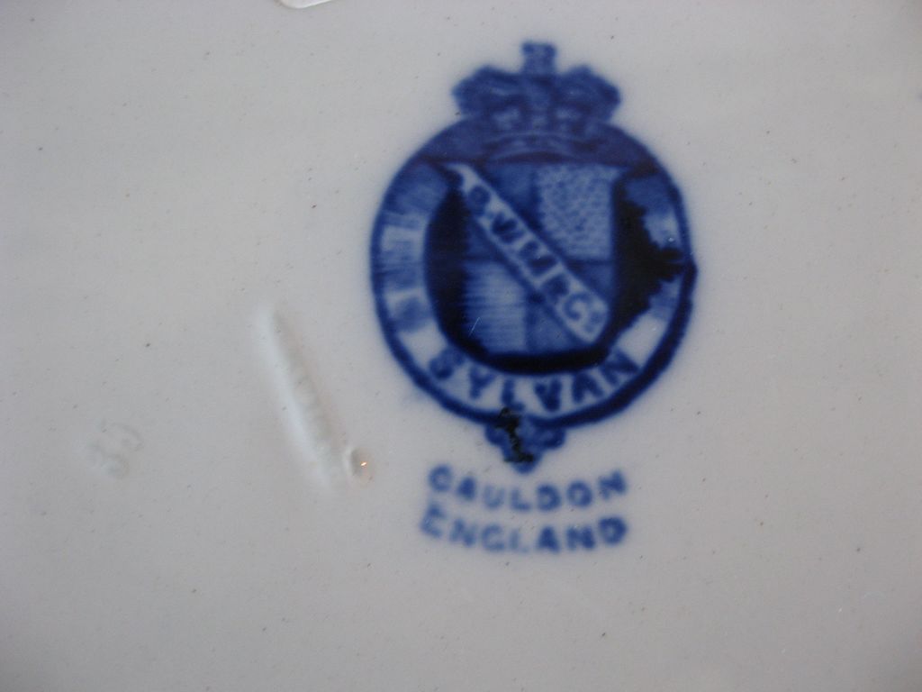 Flow Blue 9 1/2" Plate by Brown-Westhead, Moore & Co. "Sylvan" Flow Blue 9 1/2" Plate by Brown-Westhead, Moore & Co. "Sylvan"