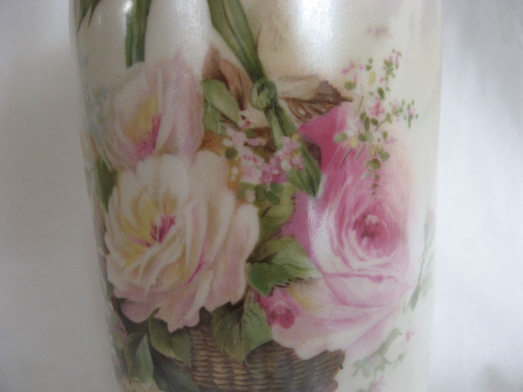 REDUCED: RS Prussia "Hanging Basket" Vase. MINT REDUCED: RS Prussia "Hanging Basket" Vase. MINT