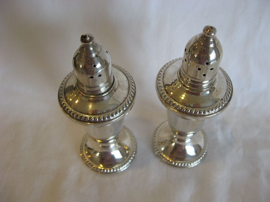 Vintage Sterling Silver Salt & Pepper Shakers by Duchin Creation Vintage Sterling Silver Salt & Pepper Shakers by Duchin Creation