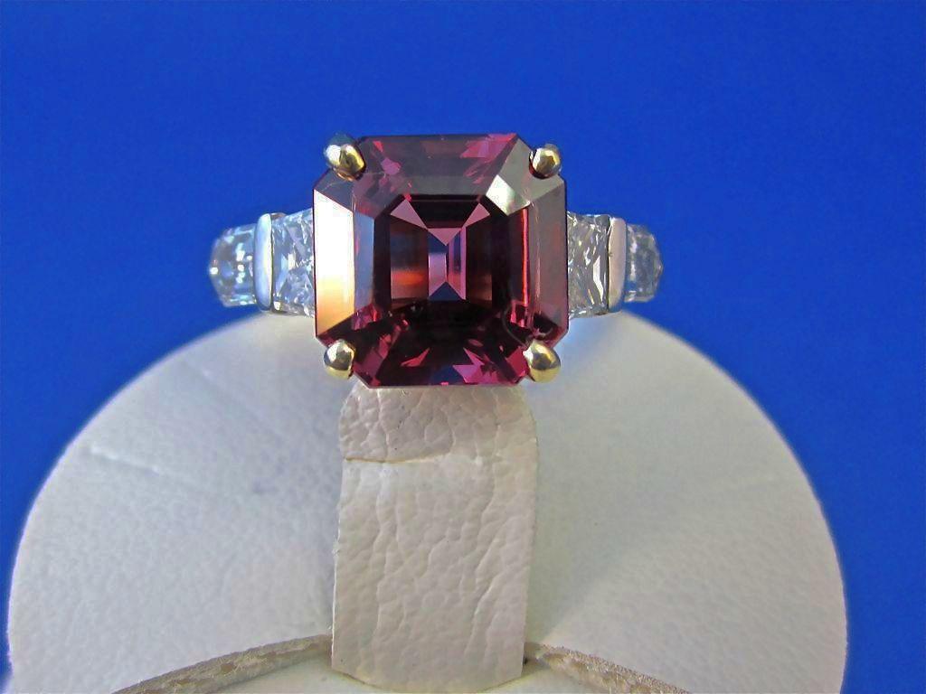 Stupendous Spinel Diamond Platinum Vintage Ring from mayfairjewel on