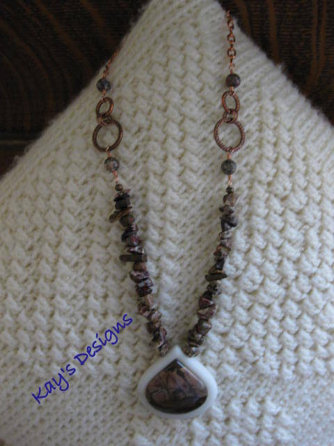 Old old Tiger's eye Copper Necklace Old old Tiger's eye Copper Necklace