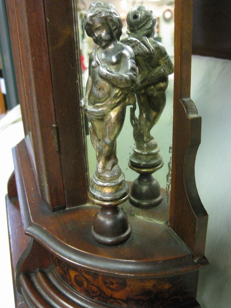 New Haven Mirror Side Shelf Clock, "Occidental", circa 1900 New Haven Mirror Side Shelf Clock, "Occidental", circa 1900