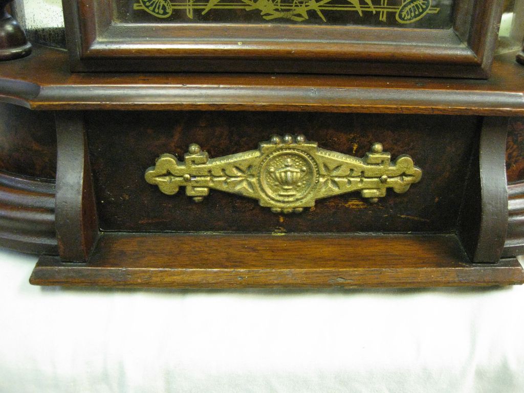 New Haven Mirror Side Shelf Clock, "Occidental", circa 1900 New Haven Mirror Side Shelf Clock, "Occidental", circa 1900